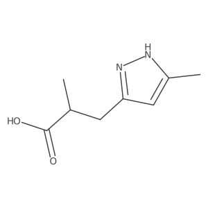 2-Methyl-3-(5-methyl-1h-pyrazol-3-yl)propanoic acid结构式