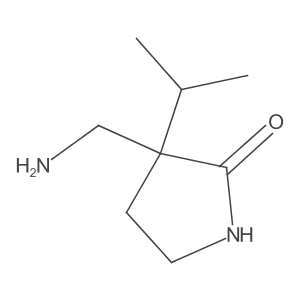 3-(Aminomethyl)-3-(propan-2-YL)pyrrolidin-2-one结构式