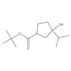 Tert-butyl 3-hydroxy-3-(propan-2-yl)pyrrolidine-1-carboxylate结构式