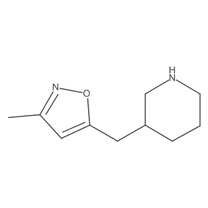 3-[(3-Methyl-1,2-oxazol-5-yl)methyl]piperidine结构式