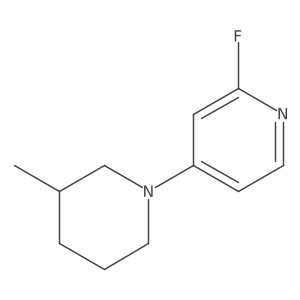 2-Fluoro-4-(3-methylpiperidin-1-yl)pyridine Structure