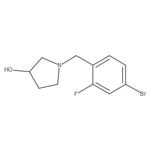 (3S)-1-[(4-bromo-2-fluorophenyl)methyl]pyrrolidin-3-ol Structure