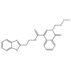 N-[2-(1H-1,3-benzimidazol-2-yl)ethyl]-2-(2-methoxyethyl)-1-oxo-1,2-dihydro-4-isoquinolinecarboxamide结构式
