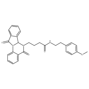4-(5,11-dioxo-6a,11-dihydroisoindolo[2,1-a]quinazolin-6(5H)-yl)-N-[2-(4-methoxyphenyl)ethyl]butanamide Structure