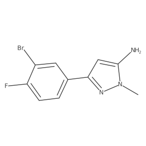 3-(3-bromo-4-fluorophenyl)-1-methyl-1H-pyrazol-5-amine结构式