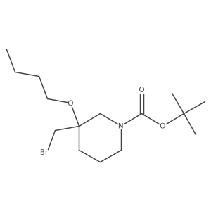 Tert-butyl 3-(bromomethyl)-3-butoxypiperidine-1-carboxylate Structure