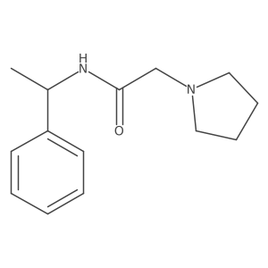 1-Pyrrolidineacetamide, N-(1-phenylethyl)-, (R)- Structure
