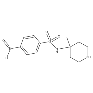 N-(4-methylpiperidin-4-yl)-4-nitrobenzene-1-sulfonamide结构式