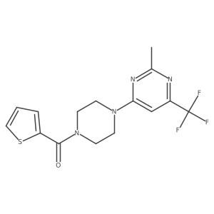 2-Methyl-4-[4-(2-thienylcarbonyl)piperazin-1-yl]-6-(trifluoromethyl)pyrimidine结构式