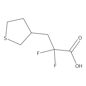 2,2-Difluoro-3-(thiolan-3-yl)propanoic acid结构式