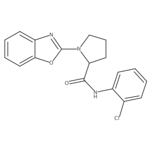 1-(benzo[d]oxazol-2-yl)-N-(2-chlorophenyl)pyrrolidine-2-carboxamide结构式