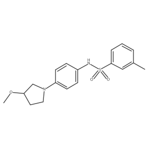 N-(4-(3-methoxypyrrolidin-1-yl)phenyl)-3-methylbenzenesulfonamide Structure