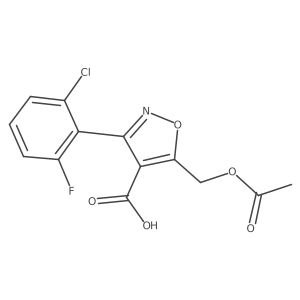 3-(2-Chloro-6-fluorophenyl)-5-(acetyloxymethyl)-4-isoxazolyl]carboxylic Acid结构式