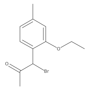 1-Bromo-1-(2-ethoxy-4-methylphenyl)propan-2-one Structure