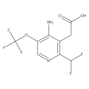 2-(4-Amino-2-(difluoromethyl)-5-(trifluoromethoxy)pyridin-3-yl)acetic acid结构式