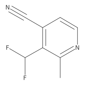 4-Cyano-3-(difluoromethyl)-2-methylpyridine结构式