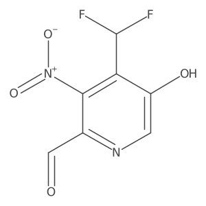 4-(Difluoromethyl)-5-hydroxy-3-nitropicolinaldehyde结构式