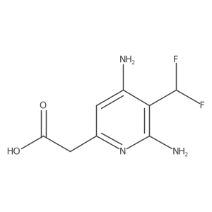 2-(4,6-Diamino-5-(difluoromethyl)pyridin-2-yl)acetic acid Structure