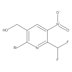 (2-Bromo-6-(difluoromethyl)-5-nitropyridin-3-yl)methanol Structure