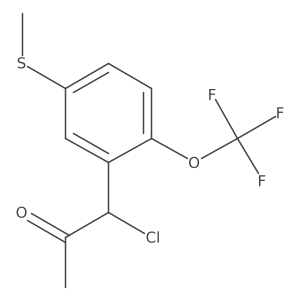 1-Chloro-1-(5-(methylthio)-2-(trifluoromethoxy)phenyl)propan-2-one Structure