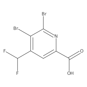 5,6-Dibromo-4-(difluoromethyl)picolinic acid Structure