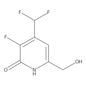 4-(Difluoromethyl)-3-fluoro-6-(hydroxymethyl)pyridin-2-ol结构式
