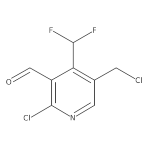 2-Chloro-5-(chloromethyl)-4-(difluoromethyl)nicotinaldehyde Structure