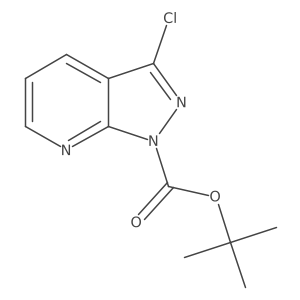 tert-Butyl 3-chloro-1H-pyrazolo[3,4-b]pyridine-1-carboxylate结构式