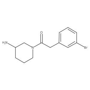 1-(3-Aminopiperidin-1-yl)-2-(3-bromophenyl)ethan-1-one结构式