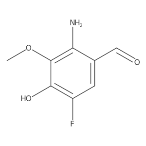 2-Amino-5-fluoro-4-hydroxy-3-methoxybenzaldehyde Structure