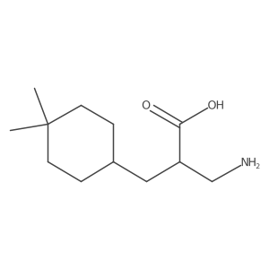 3-Amino-2-[(4,4-dimethylcyclohexyl)methyl]propanoic acid结构式