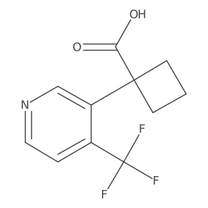 1-[4-(Trifluoromethyl)pyridin-3-yl]cyclobutane-1-carboxylic acid结构式