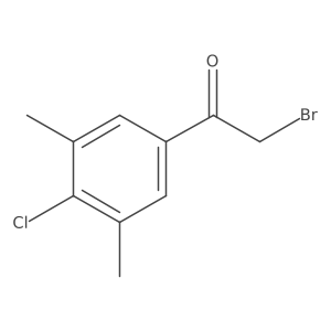 2-Bromo-1-(4-chloro-3,5-dimethylphenyl)ethanone结构式