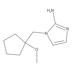 1-[(1-methoxycyclopentyl)methyl]imidazol-2-amine结构式