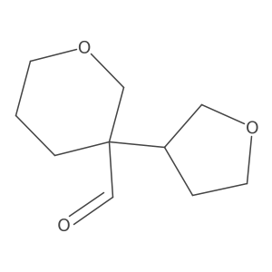 3-(Oxolan-3-yl)oxane-3-carbaldehyde结构式