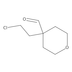 4-(2-Chloroethyl)oxane-4-carbaldehyde结构式