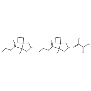 Ethyl8-fluoro-2-oxa-6-azaspiro[3.4]octane-8-carboxylatehemioxalate Structure
