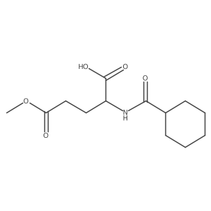 (S)-2-(Cyclohexanecarboxamido)-5-methoxy-5-oxopentanoic acid结构式