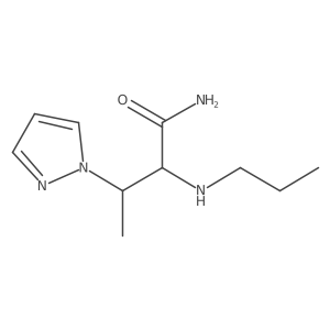 2-(propylamino)-3-(1H-pyrazol-1-yl)butanamide结构式