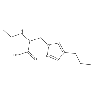 2-(ethylamino)-3-(4-propyl-1H-pyrazol-1-yl)propanoic acid Structure