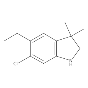 6-chloro-5-ethyl-3,3-dimethyl-2,3-dihydro-1H-indole Structure