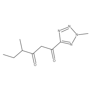 4-methyl-1-(2-methyl-2H-1,2,3,4-tetrazol-5-yl)hexane-1,3-dione结构式
