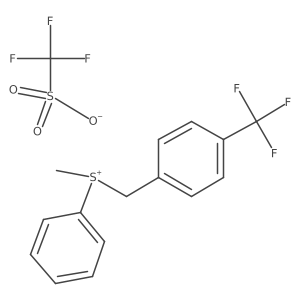 Methyl(phenyl){[4-(trifluoromethyl)phenyl]methyl}sulfanium trifluoromethanesulfonate结构式
