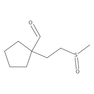 1-(2-Methanesulfinylethyl)cyclopentane-1-carbaldehyde Structure