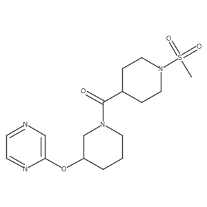 (1-(Methylsulfonyl)piperidin-4-yl)(3-(pyrazin-2-yloxy)piperidin-1-yl)methanone Structure