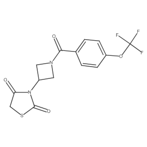 3-(1-(4-(Trifluoromethoxy)benzoyl)azetidin-3-yl)thiazolidine-2,4-dione结构式
