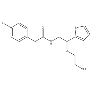 2-(4-fluorophenyl)-N-(2-(2-hydroxyethoxy)-2-(thiophen-2-yl)ethyl)acetamide Structure
