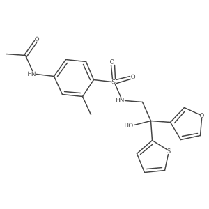 N-(4-(N-(2-(furan-3-yl)-2-hydroxy-2-(thiophen-2-yl)ethyl)sulfamoyl)-3-methylphenyl)acetamide Structure