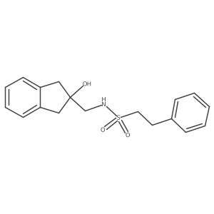 N-((2-hydroxy-2,3-dihydro-1H-inden-2-yl)methyl)-2-phenylethanesulfonamide Structure