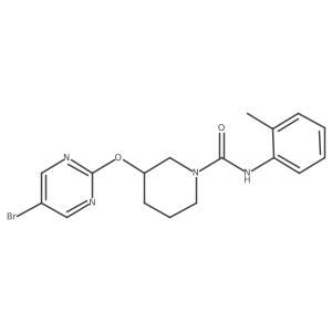 3-((5-bromopyrimidin-2-yl)oxy)-N-(o-tolyl)piperidine-1-carboxamide结构式